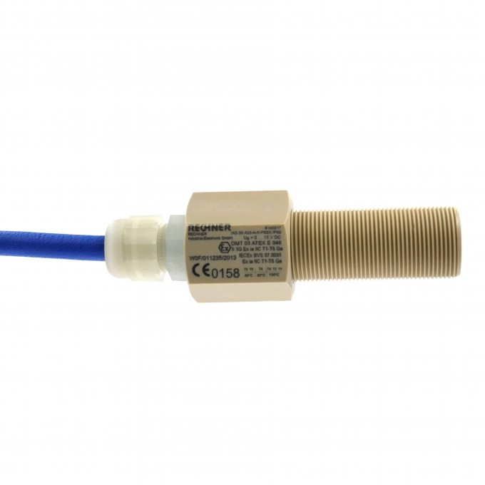 Индуктивный датчик RECHNER IA0217 IAS-30-A23-N-K-PEEK-IP68 с выходом NAMUR, расстояние 8 мм, корпус PEEK, ATEX, IP68, cable 10 m 419781