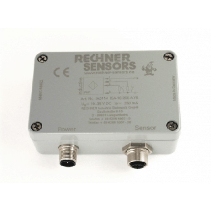 Индуктивный датчик RECHNER IA0208 ISA-10-BA2-A-98.5x64x34.5-AL с аналоговым выходом, корпус AL 98.5x64x34.5 mm, IP67 419818